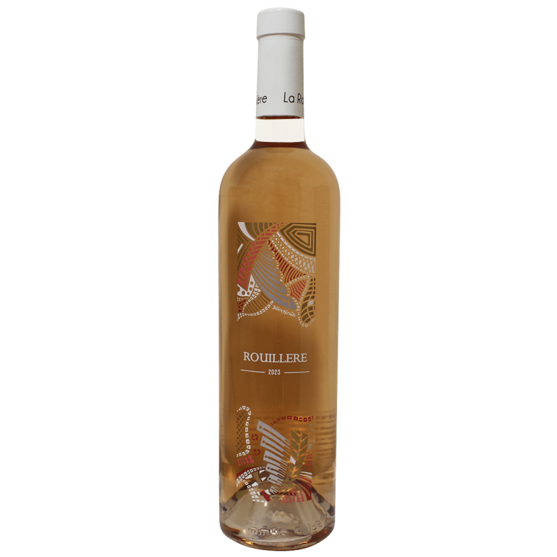 Photographie d'une bouteille de vin rosé Rouillère Côtes de Provence AOC