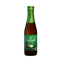Photographie d'une bouteille de bière Lindemans Apple 25 cl