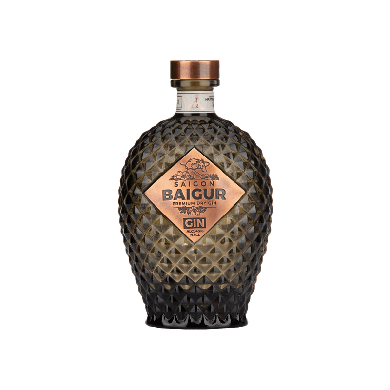 Photographie d'une bouteille de Gin Baigur Saigon