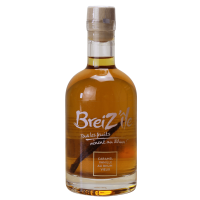 Photographie d'une bouteille de arrange breiz'ile caramel vanille 35 cl 23°