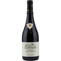 Photographie d'une bouteille de vin rouge morgon chateau de pizay aoc rouge 2023 75 cl