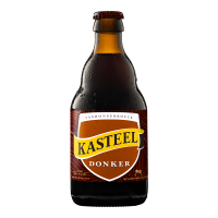 Photographie d'une bouteille de bière Kasteel Donker 33cl