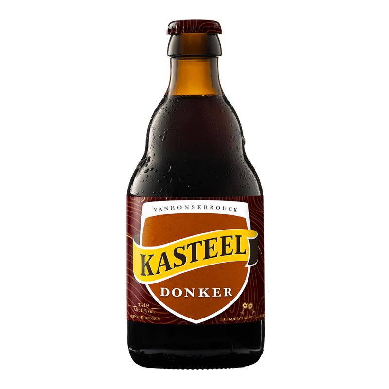 Photographie d'une bouteille de bière Kasteel Donker 33cl