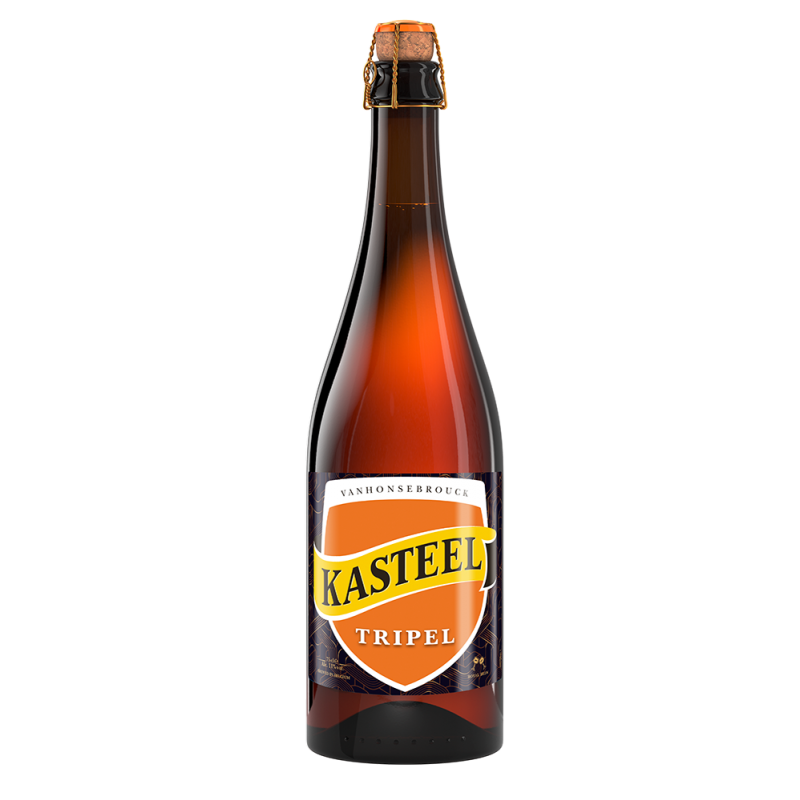 Photographie d'une bouteille de bière Kasteel Tripel 75cl
