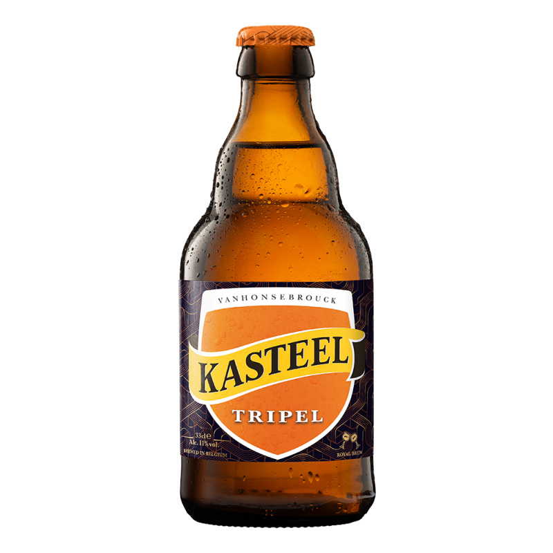 Photographie d'une bouteille de bière Kasteel Tripel 33cl