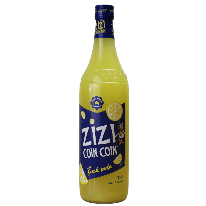 Photographie d'une bouteille de Zizi Coin Coin Apéritif au Citron L