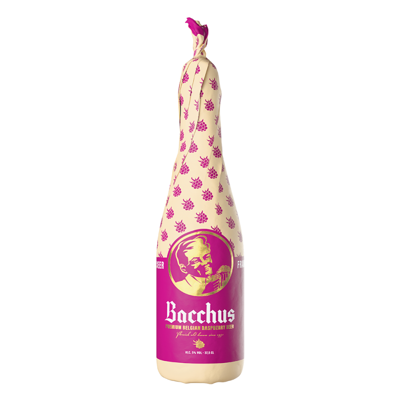 Photographie d'une bouteille de bière Bacchus Framboise 37,5 cl