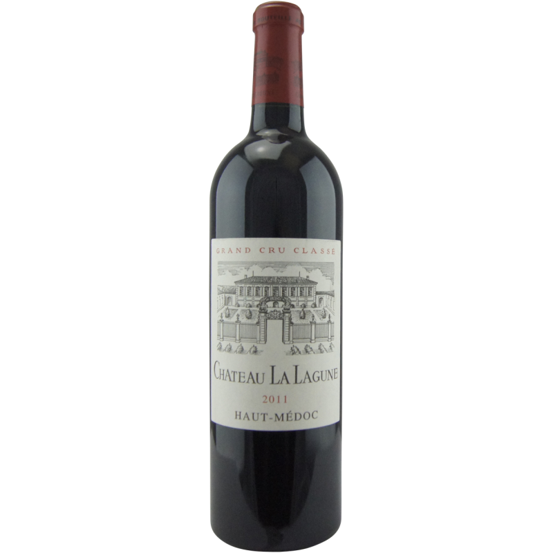 Photographie d'une bouteille de vin rouge chateau la lagune haut medoc aoc rouge 2022 75 cl