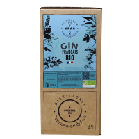 Photographie d'une bouteille de Gin Français bio 4,5L