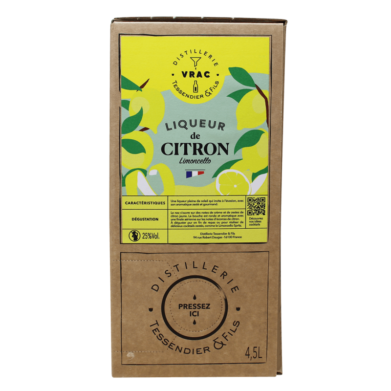 Photographie d'une bouteille de Liqueur de citron Limoncello 4,5L