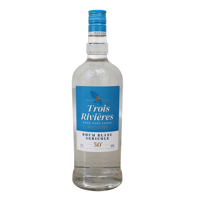 Photographie d'une bouteille de Rhum Trois Rivières Blanc L