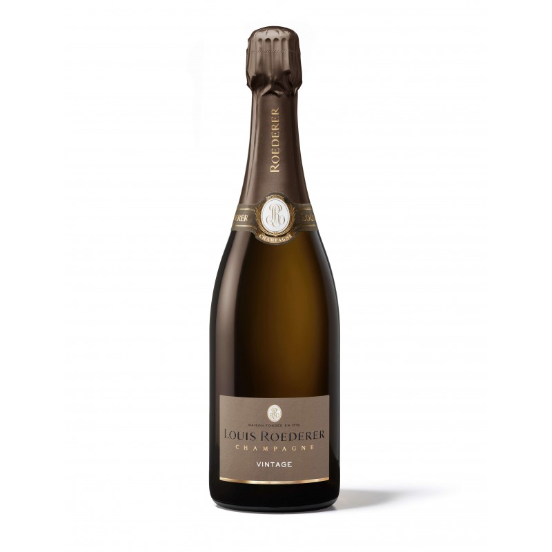 Photographie d'une bouteille de Champagne Louis Roederer Brut Vintage 75 cl
