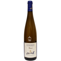 Photographie d'une bouteille de vin blanc condrieu chanson montez stephane aop blanc 2023 75 cl