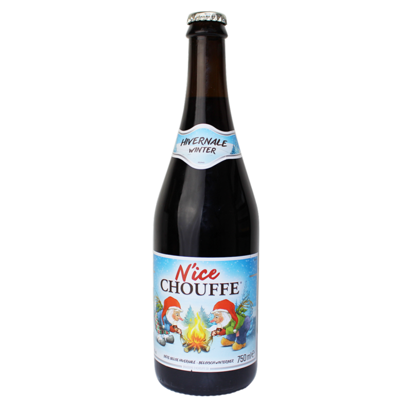 Photographie d'une bouteille de bière N'ice Chouffe 75 cl