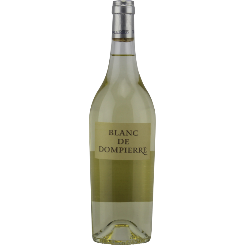 Photographie d'une bouteille de vin blanc blanc de dompierre aoc blanc 2024 75 cl